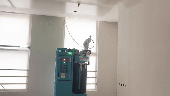 狹小空間里精準作業 蔚建噴涂機器人圓滿完成南京智鑫慧谷人才公寓項目(圖6)